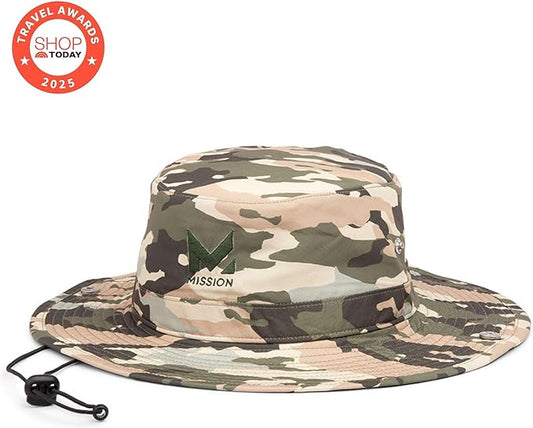 MISSION Cooling Bucket Hat - Unisex Wide-Brim Hat for Men & Women - Lightweight, Foldable & Durable - Cools Up to 2 Hours