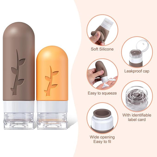 Travel Containers for Toiletries, 18pack TSA Approved Size Containers for Toiletries,travel bottles for Toiletries,travel Jars or Personal Essentials