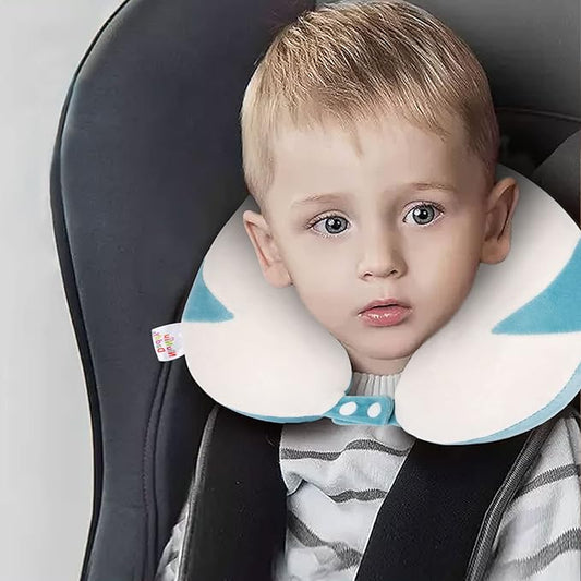 Niuniu Daddy Penguin Kids Travel Pillow - Soft Memory Foam Portable Neck Pillow for Long Trip by Airplane, Car, Train Essentials Travel Sleeping for Toddlers Boys and Girls (3-8 Years)