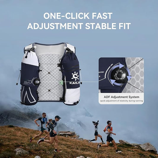 KAILAS FUGA AIR 8 Ⅳ Running Hydration Vest Hydration Pack Lightweight with Two TPU Water Bladders for Women Men Trail Cycling Hiking