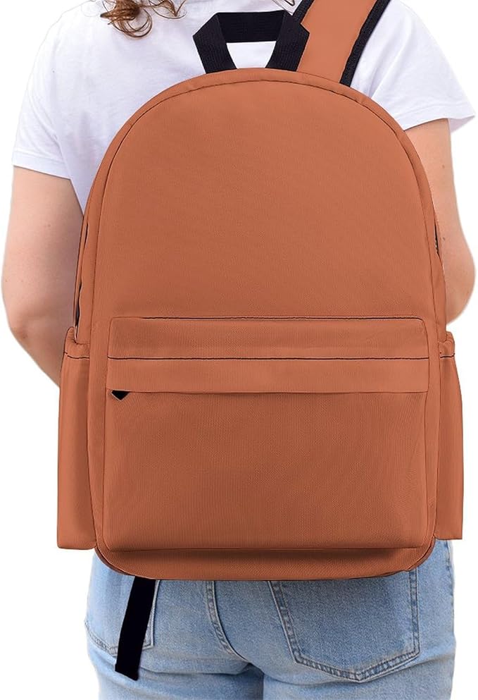 Terracotta Backpack Adult Travel Daybag for Women Men College Backpack for Vacation Hiking Camping Bag