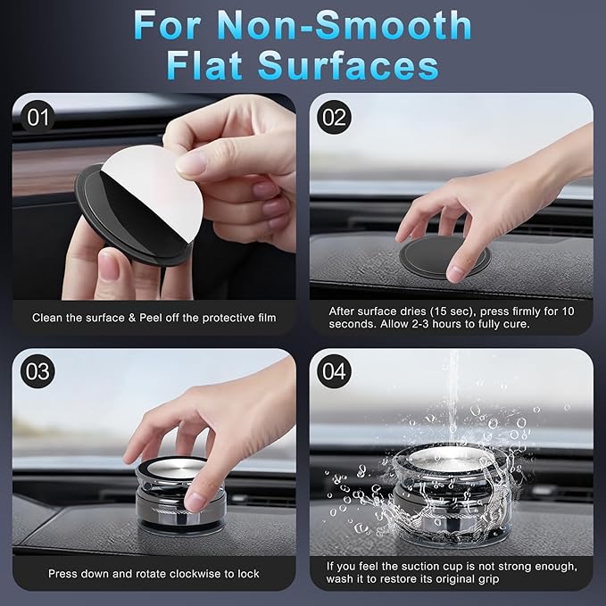 Magnetic Phone Holder for Car, Universal 360 Adjustable Vacuum Magnetic Phone Holder Mount Foldable for iPhone 17 Pro Max 16 15 14 13 12 Plus for Car/Gym/Mirror/Kitchen