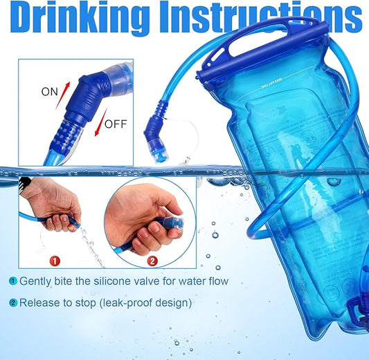 Running Vest for Women & Men, 6L Hydration Backpack with 2L Water Bladder, Lightweight Water Backpack for Trail Running, Marathon, Hiking, Cycling, Jogging, Adjustable Fit