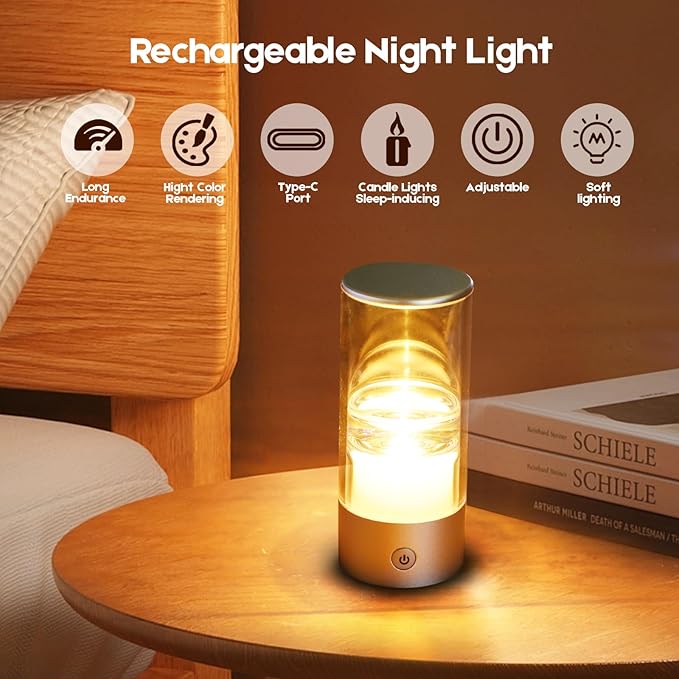 Small Camping Lights,Rechargeable Camping Light,Color Temperature Adjustment Mini Camping Lantern,Portable Camping Lamp with SOS Mode (Silver)