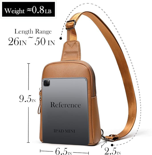 INICAT Travel Small Crossbody Sling Bags Women Cross Body Purses Passport Holder Vegan Leather Fanny Packs Birthday Gifts