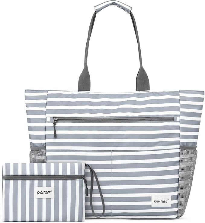 G4Free Beach Bag, Waterproof Sandproof Beach Tote Bag, Large Capacity Foldable for Women