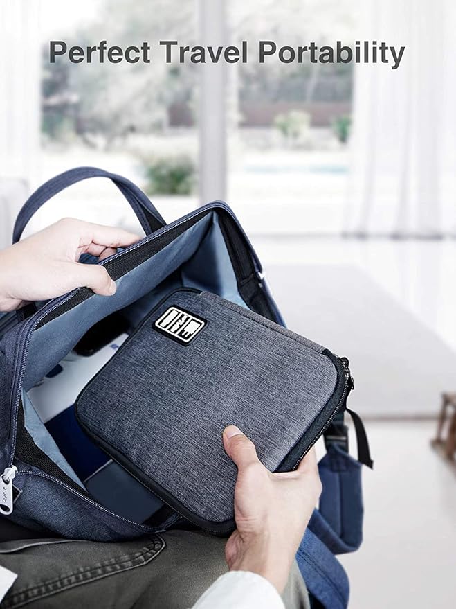 Luxtude Cord Organizer Bag, Travel Cable Organizer Bag, Electronic Organizer Travel Case for Chargers and Cords, Tech Bag & Charger Case, Flying Essentials for Electronics Items/USB,etc