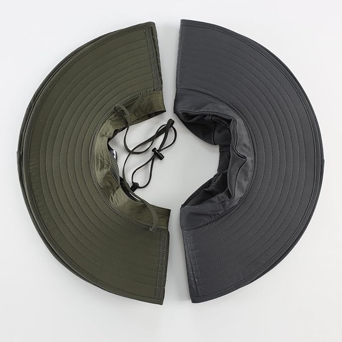 Home Prefer UPF50+ Mens Sun Hat Wide Brim Fishing Hat Foldable Large Brim UV Protection Sun Hat for Men Women Beach Gardening