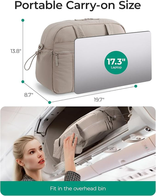 BAGSMART Gym Bag for Women, Duffle Bag for Travel with Wet Pocket, Lightweight Carry on Weekender Duffel, Water Resistant