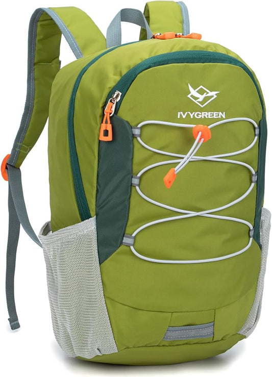 IVYGREEN Little Kids Hiking Backpack for Boys or Girls, Small Daypack for Camping or Travel (Armygreen, Small)