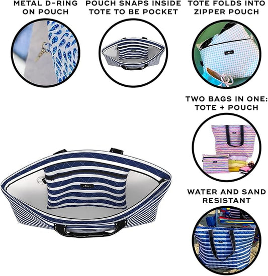 SCOUT Plus 1 Foldable Travel Bag, 2 Bags in 1, Tote Folds into Zipper Pouch