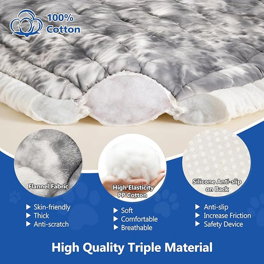 Thickened Dog Bed for Car Back Seat, Upgraded Bottom Non-Slipļ¼Fits Hard Bottom car seat Cover for Dogs, Premium Mixed Color ļ¼Dog Car Seat Cover