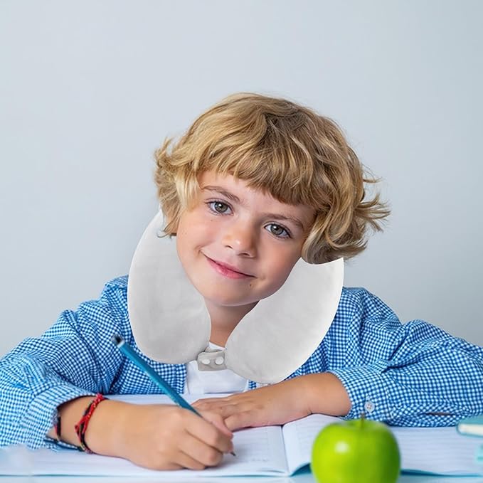 Travel Pillow, Kids Travel Pillow with Sleep Eye Mask Soft Memory Foam Kids Neck Pillow for Boys & Girls, Travel Accessories for Car Airplane Traveling - Koala