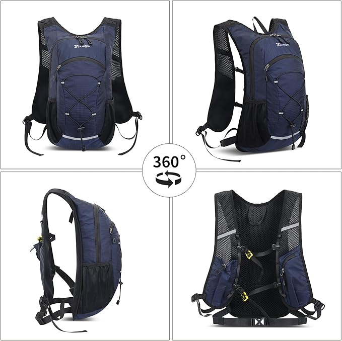 DOJUNS Hiking Backpack Lightweight Travel Backpack 20L Waterproof Hiking Daypacks Camping Backpack for Men Women (Dark Blue)