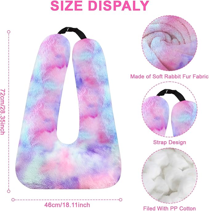 Travel Pillow, Travel Pillow for Kids, Sleeper Hold Pillow Travel, Removable U-Shaped Pillow for Adults and Children to Support Head and Body in The Back Seat of Long Car Trips (DCPurple)