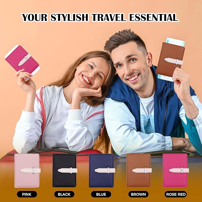 Passport Holder with Airtag for Women/Men,Airtag Passport Wallet for Travel,Cute Passport Holder Rfid Blocking,Travel Wallet for Cards Passport Cover Case