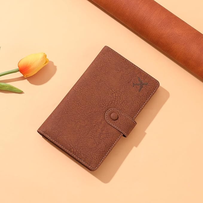 RFID Blocking Passport Wallet Cover Case Travel Document Organizer for Women and Men,Travel Wallet for Credit Card