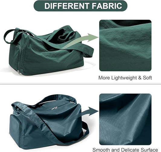 Large Gym Bag with Shoe Compartment, Workout Sport Duffle Bag for Women Travel, Waterproof Shoulder Overnight Bags Lightweight Carry on Tote Bags for Swim, Yoga, Dance