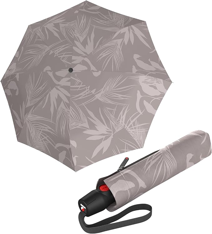 Knirps T.200 Duomatic Compact Rain Umbrella in Botany Shell– Wind Tunnel Tested to 93 mph, Aluminum Steel Fiberglass Frame, 38in Canopy, OEKO-TEX, High-Performance Automatic Travel Umbrellas