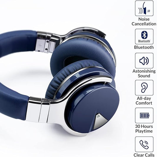 Million Sold 10 Years Classic E7 Active Noise Cancelling Headphones with Upgraded Noise Cancellation, Bluetooth Headphones Wireless with HD Sound Vivid Deep Bass, for Home Office Travel Birthday Gift