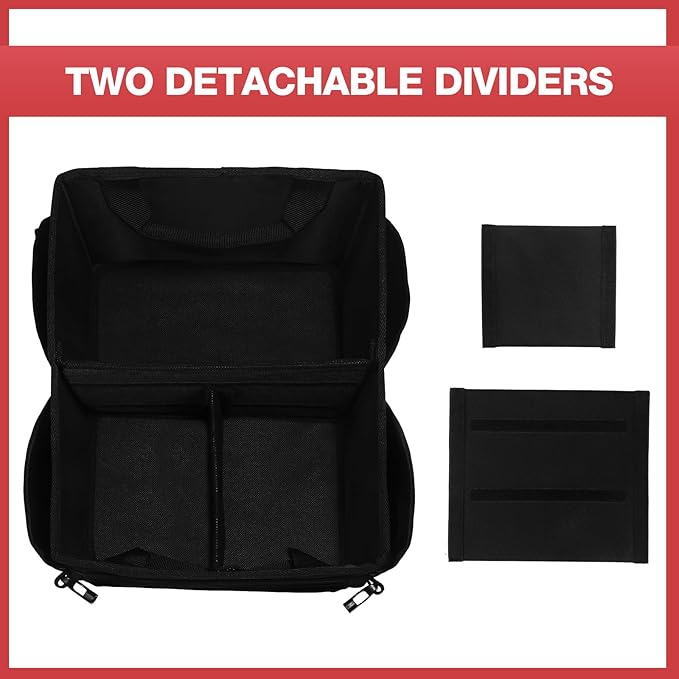 CASHINE Foldable Car Seat Organizer - Oxford Fabric Storage Box for Back Seat, Car Front Seat Organizer Universal Fit for Kids