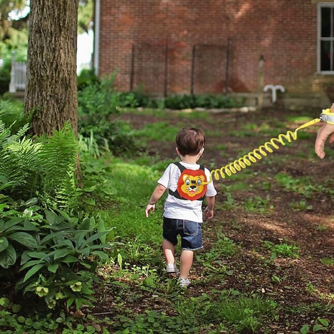 Toddlers Leash + Anti Lost Wrist Link Child Kids Safety Harness Kids Walking Wristband Assistant Strap Belt for Boys Pink Christmas Gift (Black 2)