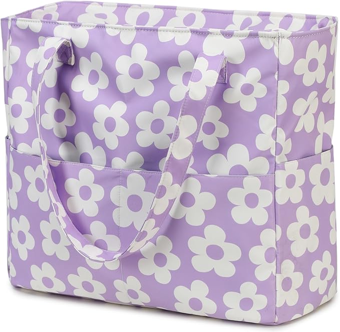 Bluboon Waterproof Beach Tote Pool Bags for Women Ladies Extra Large Carry On Bag With Wet Compartment for Weekender Travel