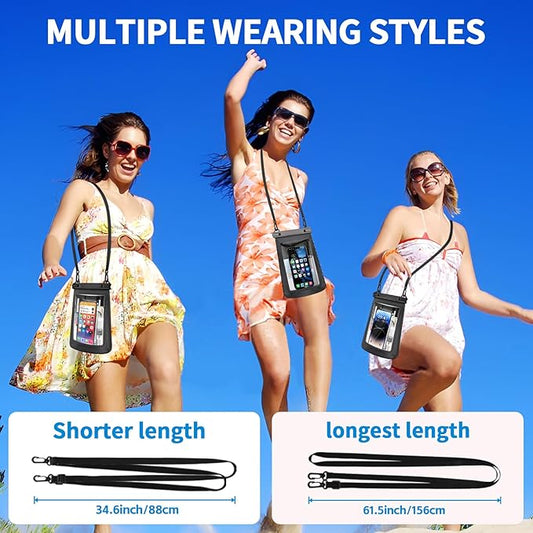 Large Floating Waterproof Phone Pouch, Cell Phone Dry Bag for iPhone 14/13/12/11 Pro Max, Galaxy S22/S21 All Phones, Universal Float Water Proof Bag for Beach Water Park【Oversize】