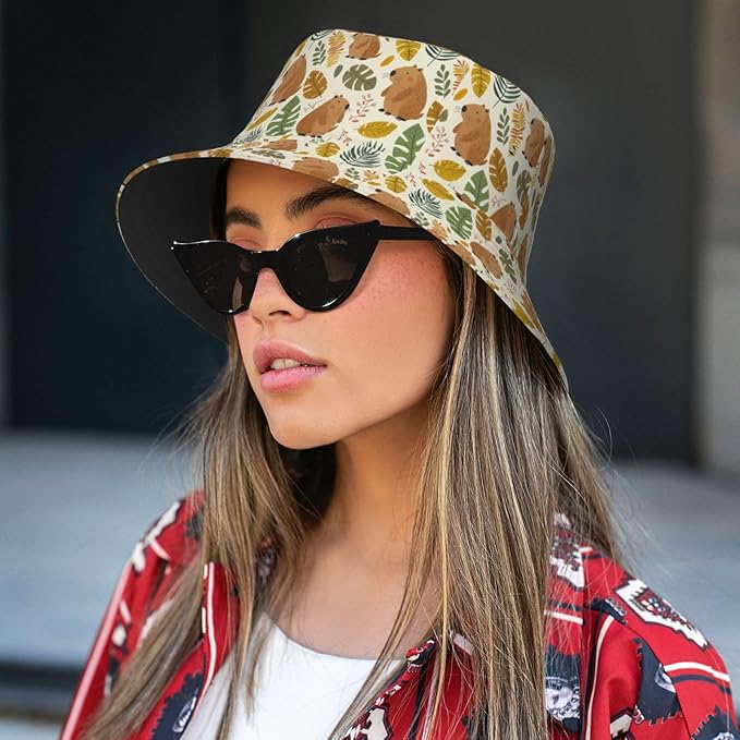 Yummy Hamburger Fisherman Hat Summer Foldable UV Protection Sun Hat