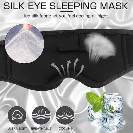 Sleep Headphones Sleep Mask with Bluetooth Headphones, LC-dolida Eye Mask for Sleeping Eye Pillow Sleeping Headphones for Side Sleepers Thin Speaker Cool Gadgets Gifts for Men&Women