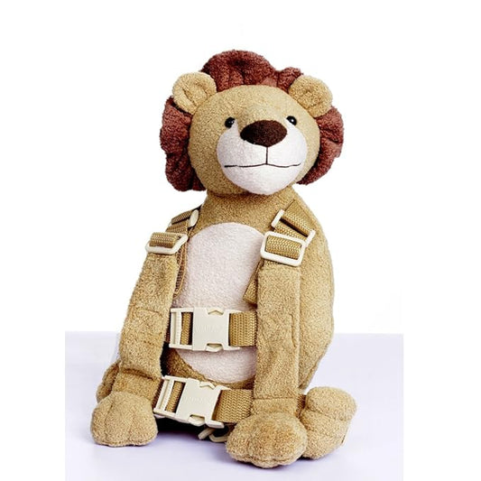 2 in 1 Lion Toddler Safety Harness Backpack Children's Walking Leash Strap(Yellow)