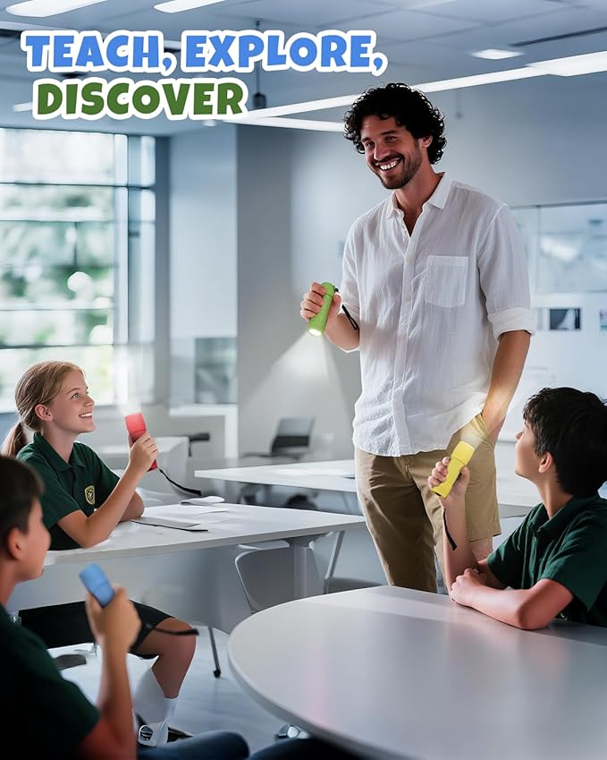 EverBrite 16-Pack Mini LED Flashlight Set - Assorted 4 Colors, 48 AAA Batteries Included, for Hurricane Supplies Party Favors, Kids Gift, Camping, Hiking etc