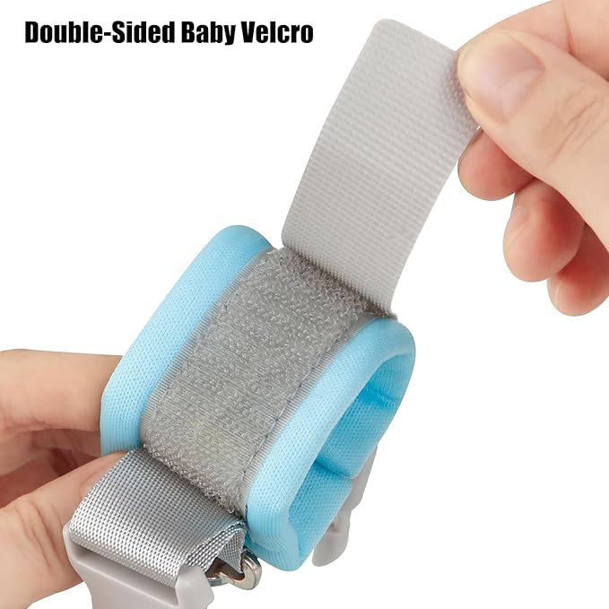 PandaEar Anti Lost Wrist Link, Toddler Harness Walking Leash Safety Child Wristband Leashes for Babies Kids (Blue)