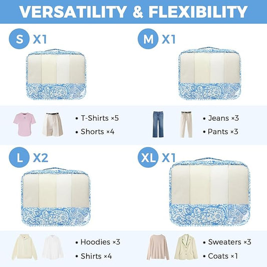 BAGAIL 9 Set Packing Cubes Luggage Packing Organizers for Travel Accessories