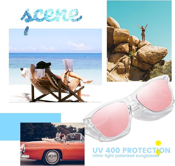 Sunglasses Womens Polarized Sunglasses for Mens Womens Retro Mirror Lens for Driving Fishing UV400 Protection