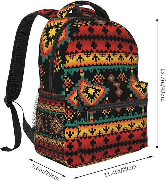 Native American Backpack for Men Women,Casual Travel Hiking Camping Backpacks Lightweight Bookbag