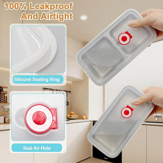 Grab and Go Snack Containers Stainless Steel, Reusable Snack Condiment Containers with Lids, Double &Single Compartment Food Lunch Meal Container Prep for Travel, Small Packs Container, 2 PCS