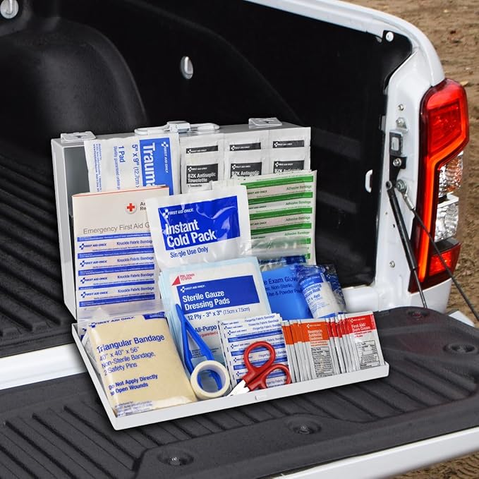 First Aid Only 9302-25M 25-Person Contractor's First Aid Kit for Home Renovation, Job Sites, and Construction Vehicles, 178 Pieces