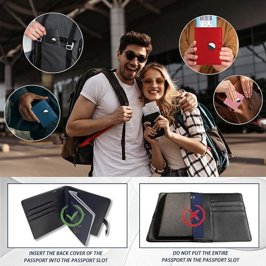 Passport Holder and Vaccine Card Holder Combo with Passport Cover Wallet Travel Passport Wallet Case for Men and Women (Green)