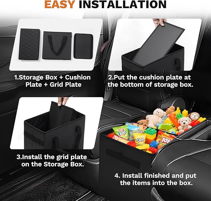 Shademax Car Seat Organizer for Toyota Sienna 2021-2025 2026 Accessories, Sienna Backseat Organizer Box Car Console Organizer for Kids Toys, Baby Supplies, Dog Toys, Travel Storage Box