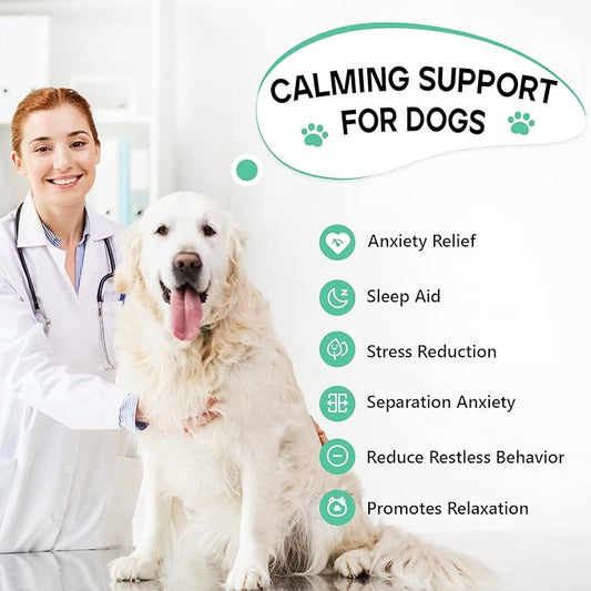 Calming Chews for Dogs Puppy Dog Calming Chews, Help Manage Stress and Promote Relaxation Sleep Aid Calm Dog from Noise, Thunder, Barking, Separation, Small Medium Large & All Breeds