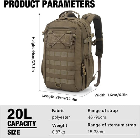 Mardingtop Military Tactical Backpack for Men 20L Molle Rucksack EDC Daypack for Hiking,Travel,Camping, Hunting