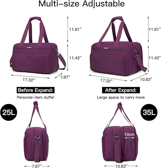 Carry-On Luggage Travel Duffle Weekender Travel Bag Men Gym Bag for Women,Overnight Bag Luggage Bag with Trolley Sleeve,Hospital Bag for Labor and Delivery,Purple