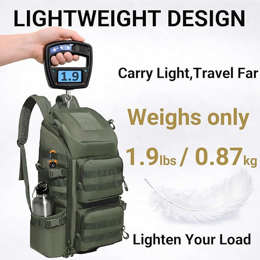 kokkoya Lightweight Tactical Backpacks with Laptop Compartment for Men 40L EDC MOLLE Military Style 17 in Computer with Cup Holder Travel Hiking Daypack