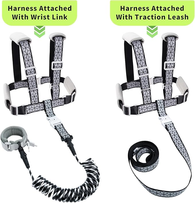 Toddler Leash, Anti Lost Wrist Link for Kids, 4 in 1 Kid Harness Backpack Leash, Child Safety Leash