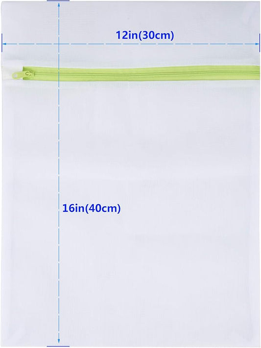 Mesh Laundry Bags 6-Pack Medium 16 x 12 Inch Laundry Wash Bag Colorful Zipper for Delicates, Blouse, Hosiery, Stocking, Underwear, Bra Lingerie, Sweater, Travel Storage Bag