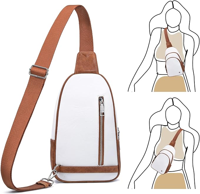 INICAT Crossbody Sling Bags Fanny Packs Valentine's Day Gifts Vegan Leather Travel Vacation Essentials Purses Women