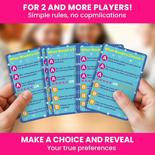 QUOKKA Fun Card Game for Teens, Kids & Adults – Fun Party & Family Board Game | What Would You Chose Challenges | 500+ Hilarious Icebreaker Questions for Friends, Family Nights, Travel & Sleepovers