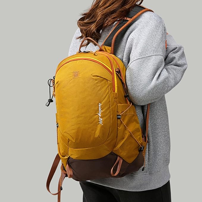 W WINTMING Small Hiking Backpack Travel Backpacks 20L Lightweight Hiking Daypack for Women Men Camping Daily Commuting (Yellow)
