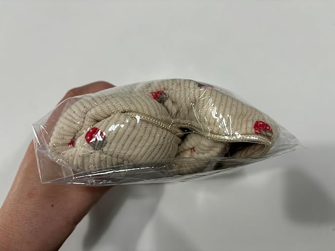 Prite Corduroy Large Travel Quilted Makeup Bag for Women Floral Cotton Cosmetic Bag Coquette Aesthetic Floral Toiletry Organizer Bag(Strawberry)